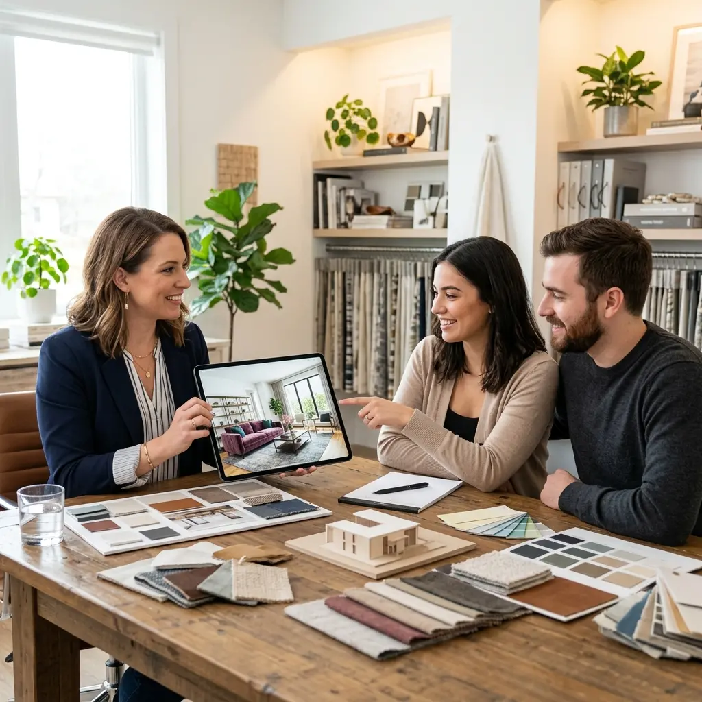 Interior Designer consulting with a client