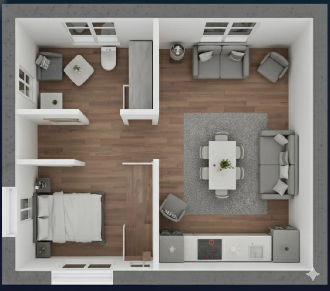3D house visualization from 2D blueprint