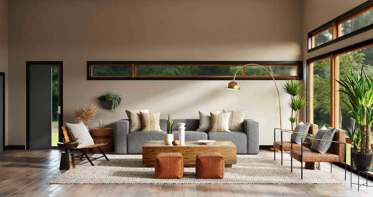 Interior Design Layout planning rendering with smart space utilization