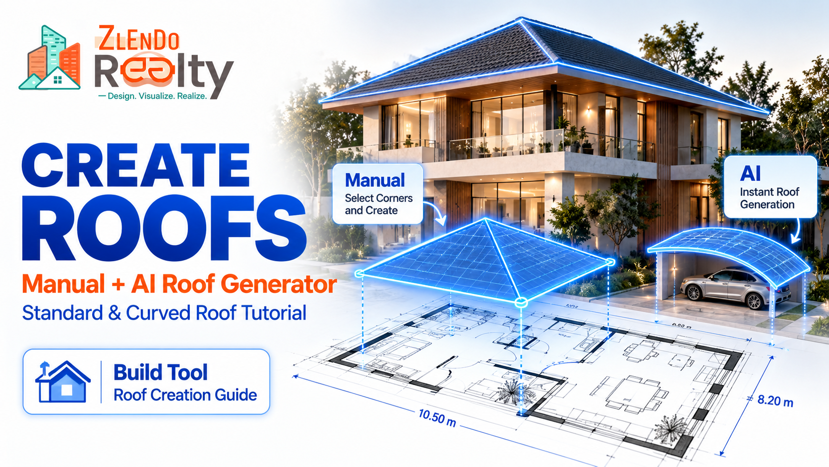 How to Create Roofs in Zlendo Realty | Manual & AI Roof Generator Tutorial | Zlendo Realty